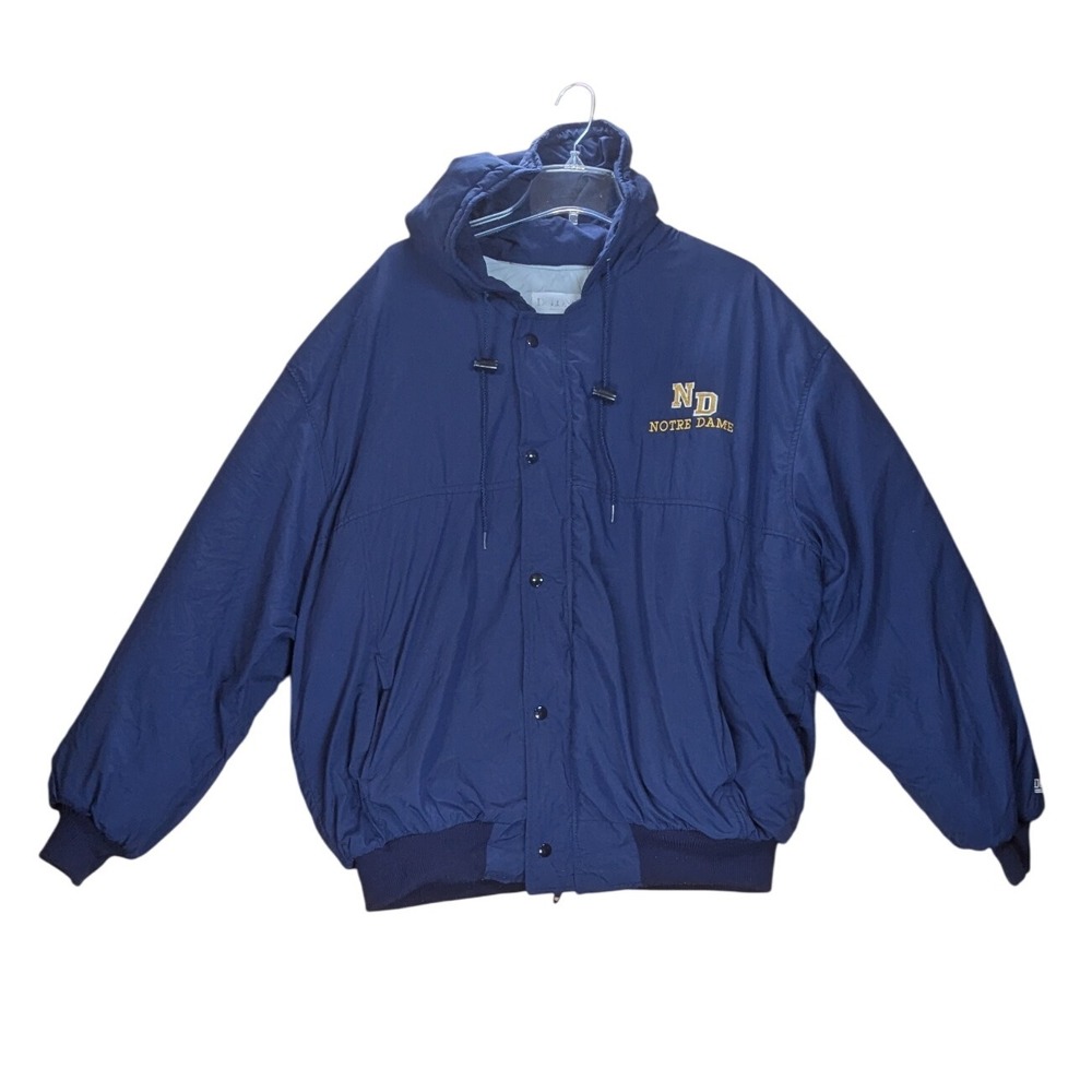 Notre Dame Fighting Irish Football DeLONG 2XL Jacket Hooded Windbreaker Coat Men